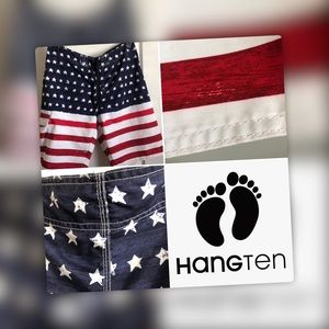 🔘 HANG TEN 🔘 USA Flag Board Shorts